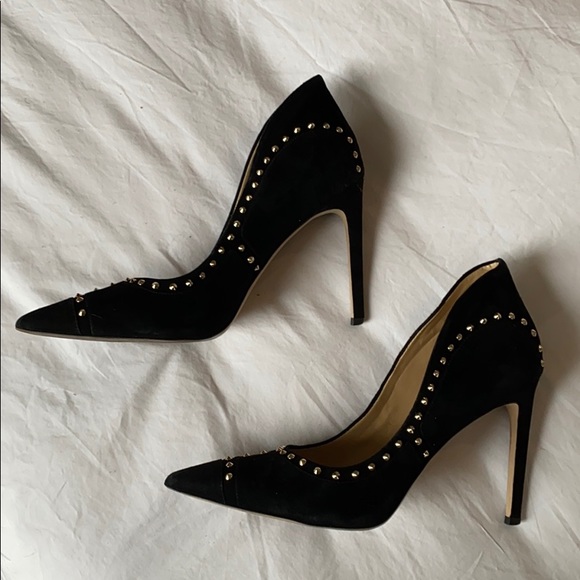 Sam Edelman Hayden Court Black Suede Studded Heel - Picture 2 of 4